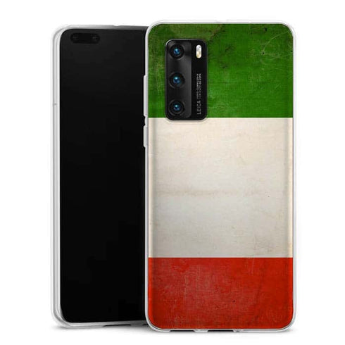 Coque pour Huawei P40 en Silicone Drapeau iTalie