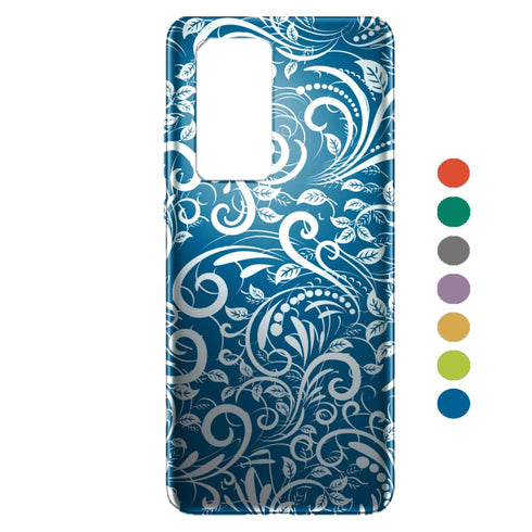 Coque Bleu Queen Floral Pastel Pour Huawei P40, P40 PRO