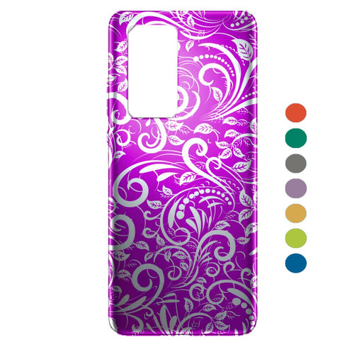 Coque gel silicone Floral Pastel Prune pour Huawei P40, P40 PRO