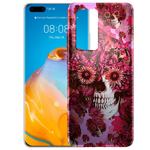 Girly Skull pour la Coque Huawei P40, P40 Pro