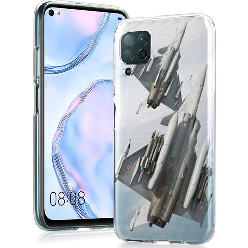 Avion Rafale en Vol imprimé sur une Coque Tpu Huawei P40 LITE