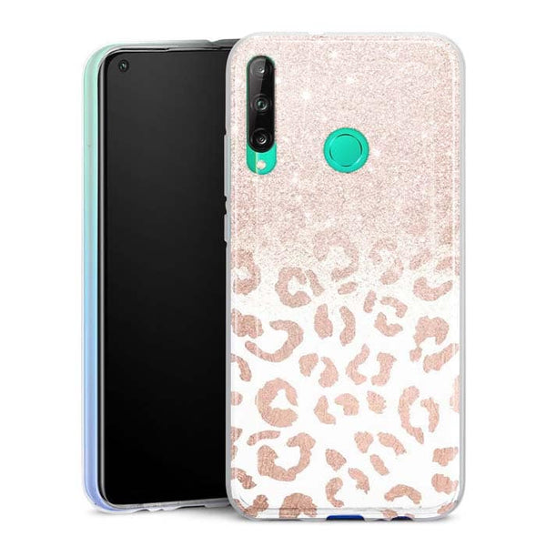 Housse Protection Telephone Huawei P40 LITE E Leopard Strass Rose