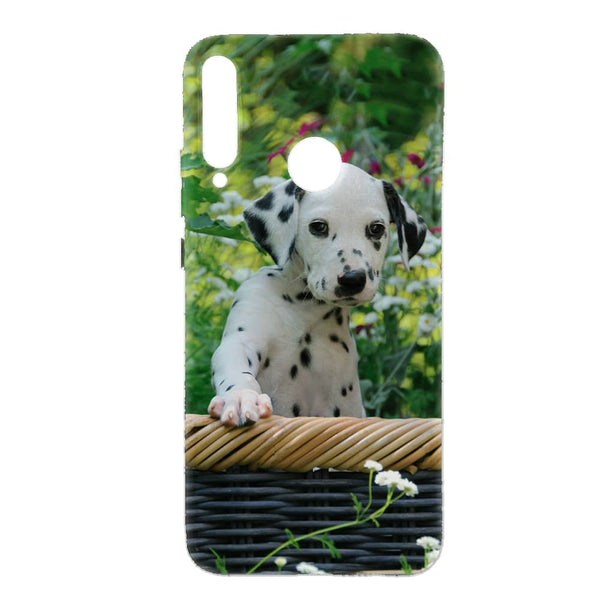 Coque Ultra Resistante Huawei P40 LITE E motif Cute Dalmatian Puppy in a Basket