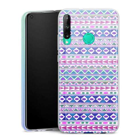 Des Housses de telephone portable P40 LITE E Tribalfest Pink and Purple Aztec