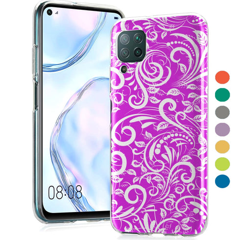Coque pas cher Floral Prune Huawei P40 Lite