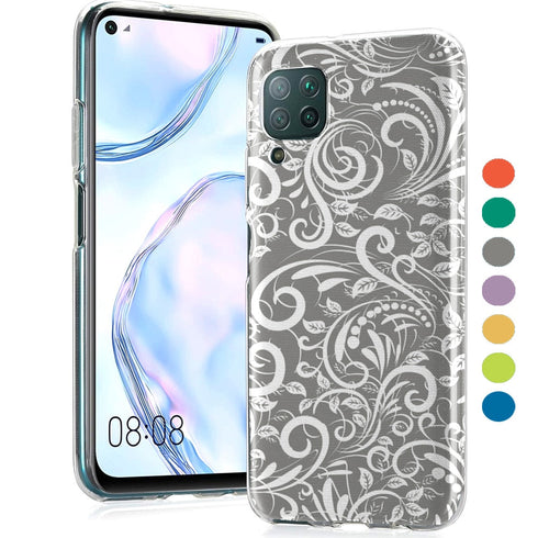 Floral Pastel | Coque Huawei P40, P40 Lite, P40 Pro, P40 LITE E, HONOR 9C, Y7P | Housse en Silicone Antichocs Queen MaCoquePerso