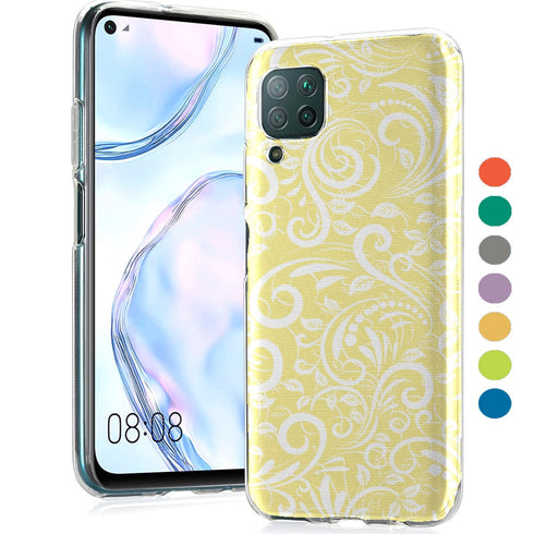 Floral Pastel | Coque Huawei P40, P40 Lite, P40 Pro, P40 LITE E, HONOR 9C, Y7P | Housse en Silicone Antichocs Queen MaCoquePerso