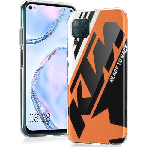 Ktm Racing Orange And Black | Huawei P40, P40 Lite, P40 Pro, P40 LITE E | Coque Bumper Silicone Moto | Antichocs MaCoquePerso