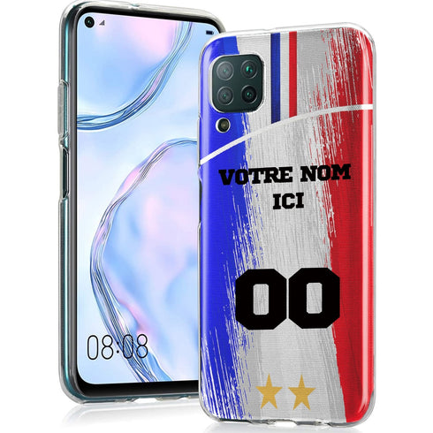 Coque Foot personnalisable Huawei P40 Lite Maillot équipe de France 2 Etoiles