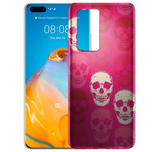 Coque Bumper Huawei P40 Skull Rose