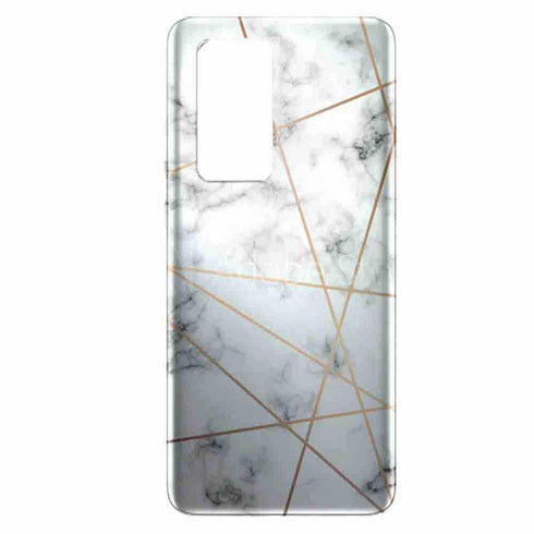 Golden Geometrics Marbre | Huawei P40, P40 Lite, P40 Pro, P40 LITE E | Coque antichocs Silicone Design Texture MaCoquePerso