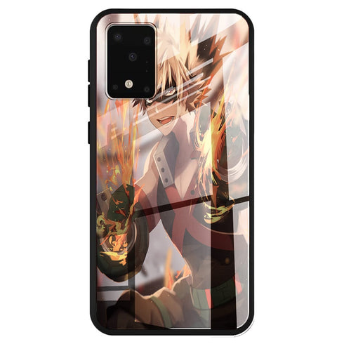 Coque de Verre Trempé + Bumper pour Samsung S20 motif Katsuki Bakugo – Boku no Hero Academia