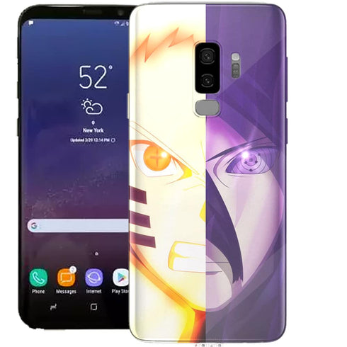 Naruto | Coque Samsung S9 Naruto Vs Sasuke | S9 Plus, Bumper Tpu + Verre trempé MaCoquePerso