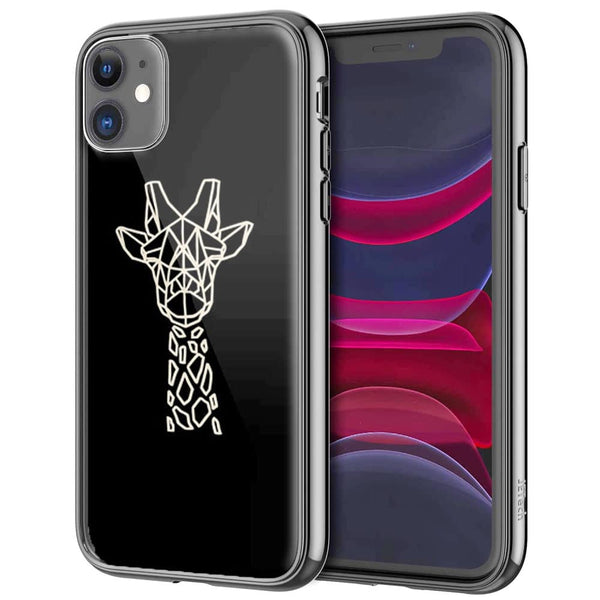 Girafe Blanche, Coque pour iPhone en Verre Trempé personnalisée Melman la Blanche