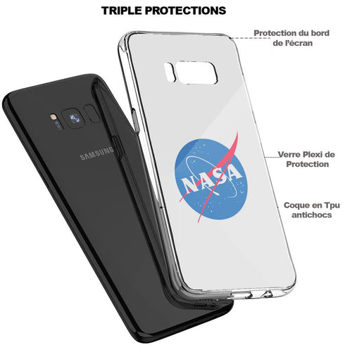 Nasa | Coque Samsung S8 | Protection portable Galaxy S8 Plus | Silicone Anti chocs , Verre Trempé - MaCoquePerso
