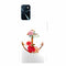Coque Oppo A16 ancre florale fleurs roses et rouges