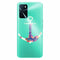 Coque Oppo A16 ancre florale turquoise