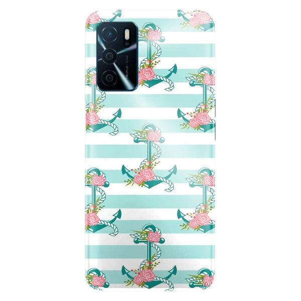 Coque Oppo A16 ancres et fleurs
