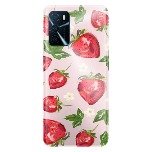 Coque Oppo A16 Botanique aux fraises