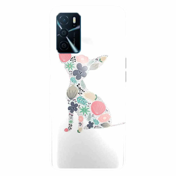 Coque Oppo A16 Chihuahua floral