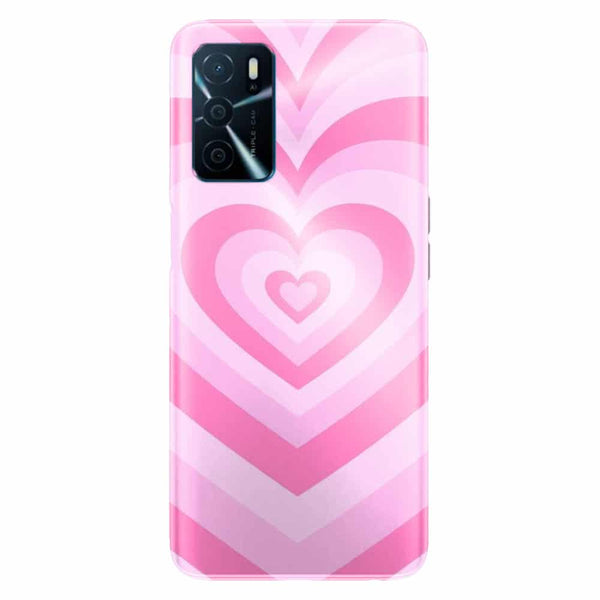 Coque Oppo A16 Coeur Rose Girly