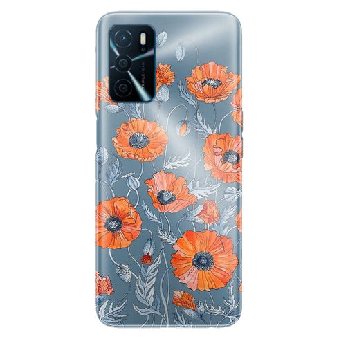 Coque Oppo A16 Coquelicots floral botanical art