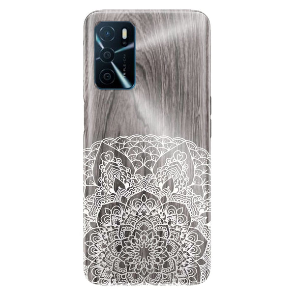 Coque Oppo A16 Floral Lacet Bois