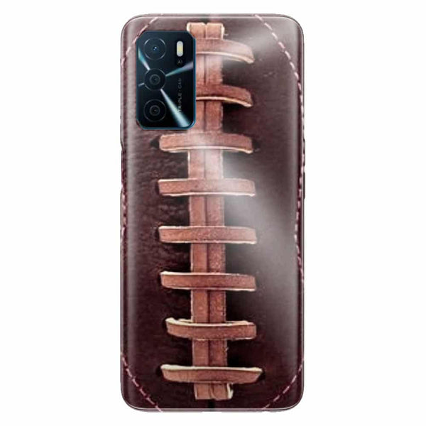 Coque Oppo A16 Football Cuir Vintage