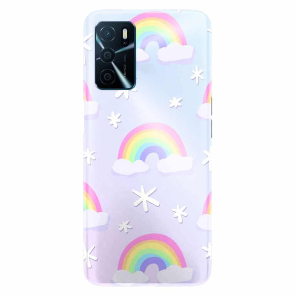 Coque Oppo A16 Joyeux Pastel Rainbows
