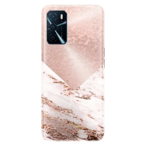 Coque Oppo A16 Marbre rose chaud rose pastel
