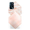 Coque Oppo A16 Marbre rose or rose blush doux