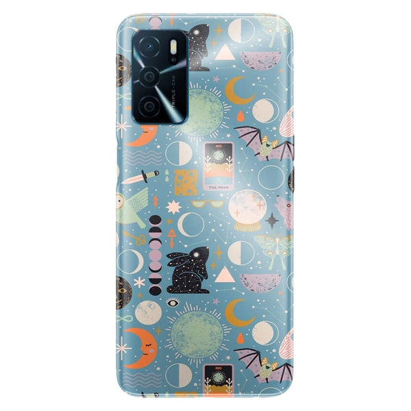 Coque Oppo A16 Motif lunaire Blue Moon