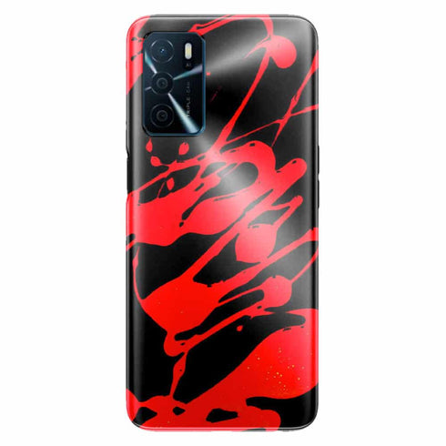 Coque Oppo A16 Paint Slpash Rouge