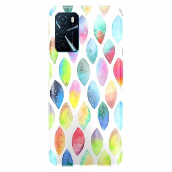 Coque Oppo A16 Plumes Watercolors