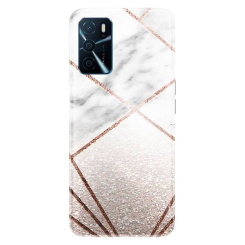 Coque Oppo A16 Rose paillettes en hausse geo