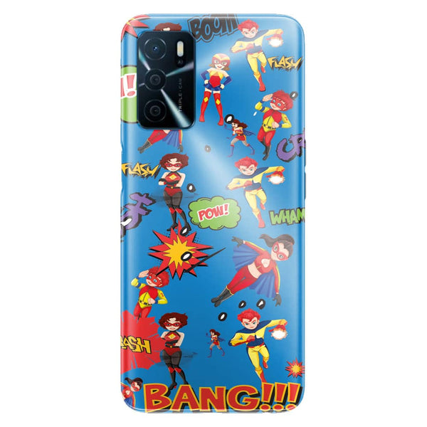 Coque Oppo A16 Super Héros Bleu