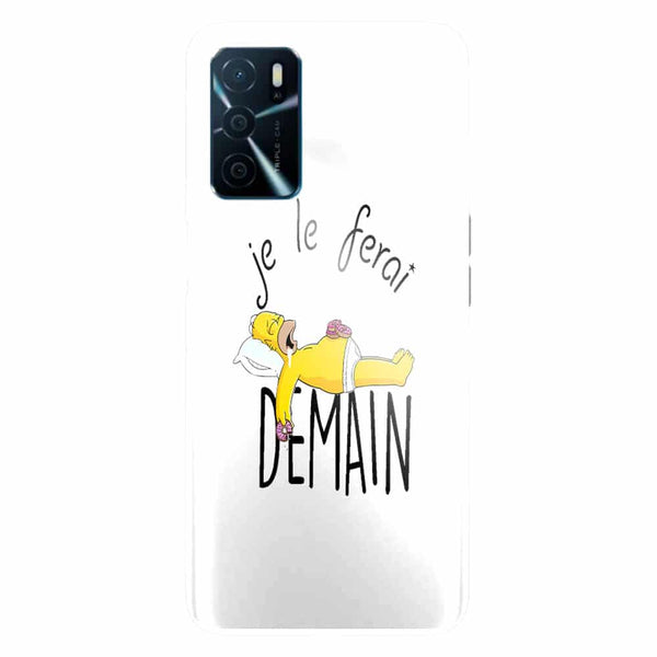 Coque portable Oppo A16 Je le Ferai demain Homer donuts