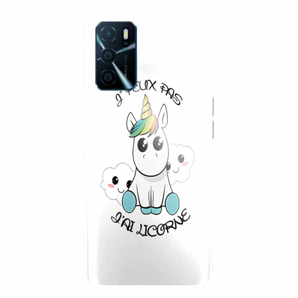 Coque Oppo A16 Je Peux pas j'ai Licorne