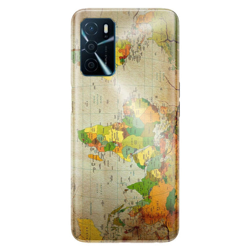 Coque Oppo A16 Mappemonde