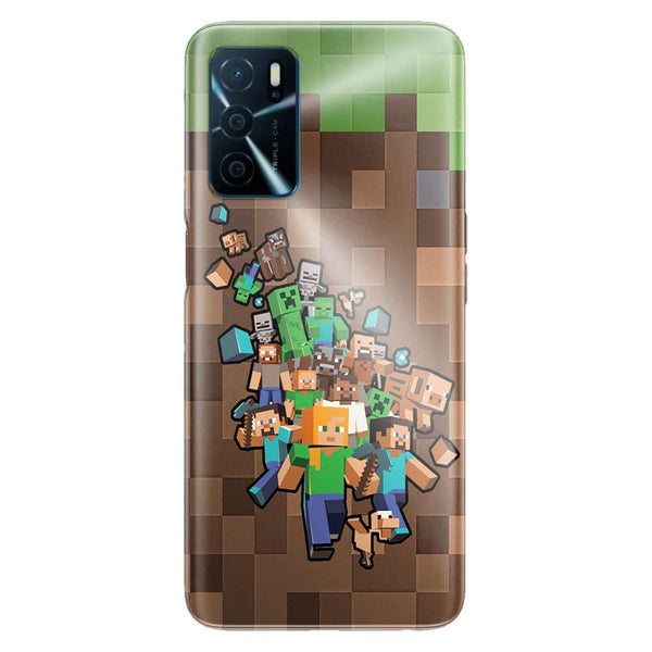 Coque Oppo A16 Minecraft creeper forest