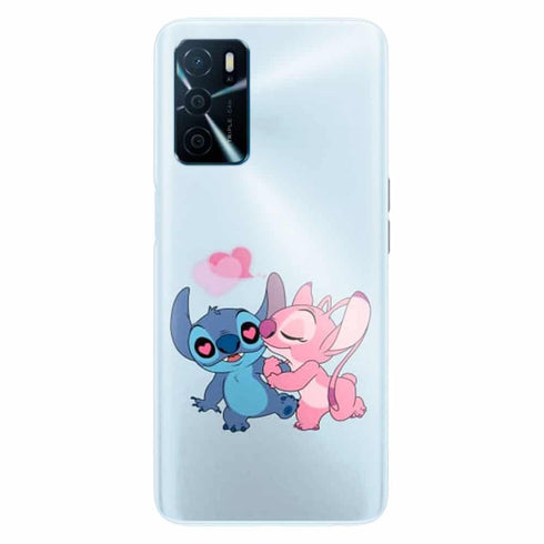 Coque Oppo A16 Stitch angel love heart pink