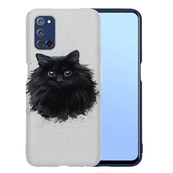 Coque Oppo A52, A72, A92 Chat Noir