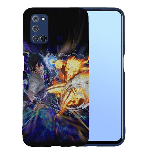 Coque Oppo A52, A72, A92 Fight Naruto Sasuke
