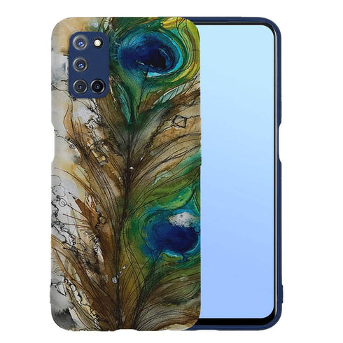 Coque Oppo A52, A72, A92 Plume de Paon