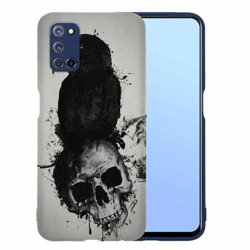 Coque Oppo A52, A72, A92 Raven and Skull