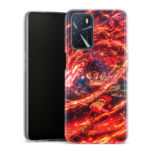 Demon Slayer attaque de feu | Coque Oppo
