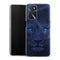 Coque Oppo Portrait de lion aux yeux bleus intenses