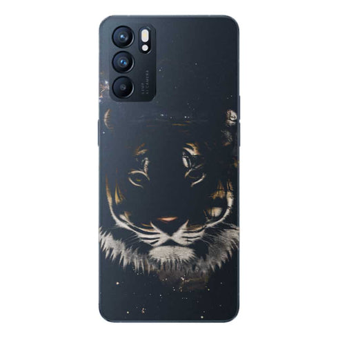 Coque Oppo Reno6 5G Abstract Tiger