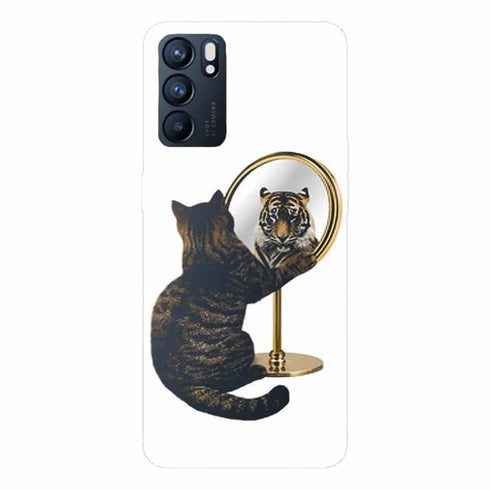 Coque Oppo Reno6 5G Chat Tigre