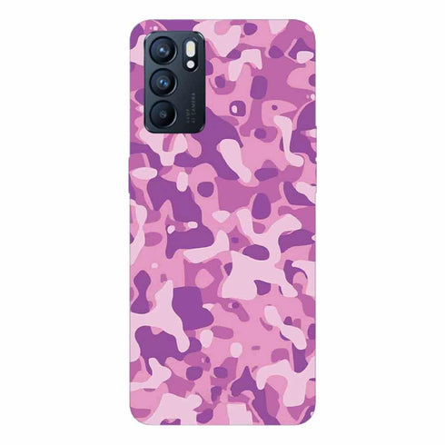 Coque pour Oppo Reno6 5G Camo Rose Army